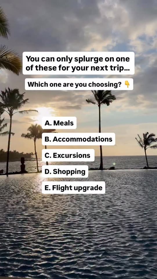 What’s the most splurge-worthy travel expense? Let us know your take in the comm...