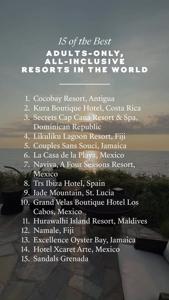 Indulge in serenity, romance, and all-inclusive luxury at these stunning adults-...